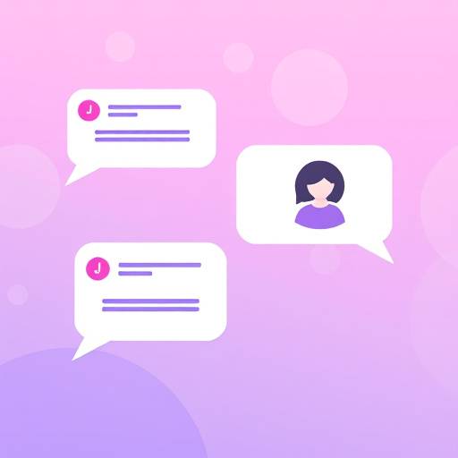 An illustration showing different Viber message bubbles, including text, voice notes, and photos