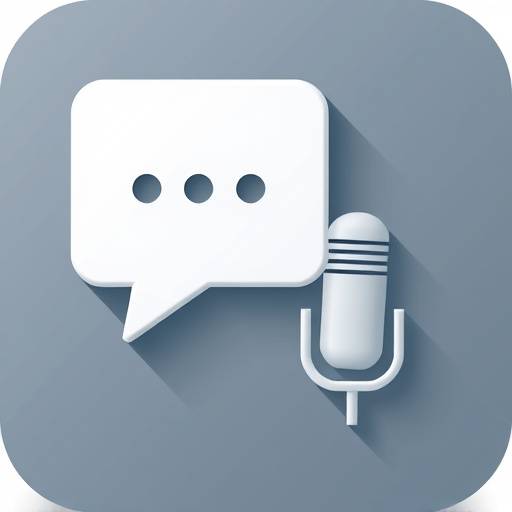 Icon representing message bubbles and a microphone