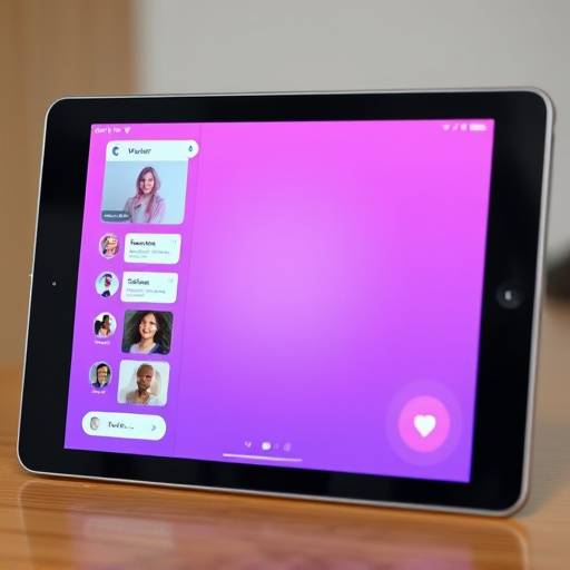 Illustration of a tablet screen showing Viber interface